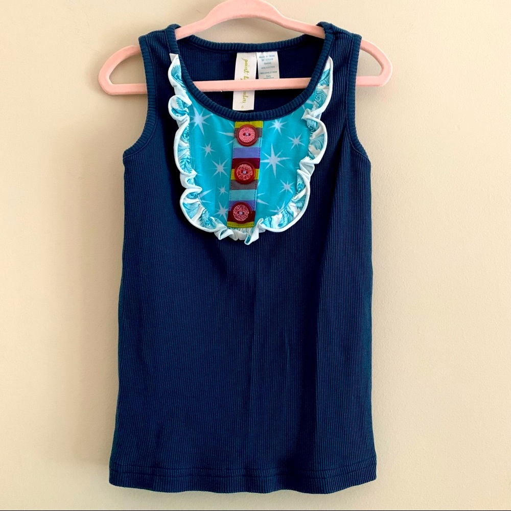 Matilda Jane paint by numbers blue tank top size 6